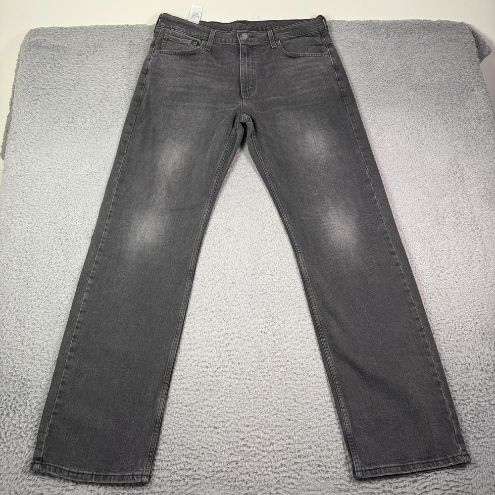 Levis 569 Jeans Mens 34x34 (fits 36x34) Black Washed Denim Loose Baggy Y2K
